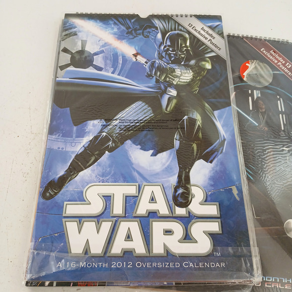 4X Star Wars 16-Month Oversized Calendars 2011–2014 Includes Exclusive Poster - Picture 2 of 12